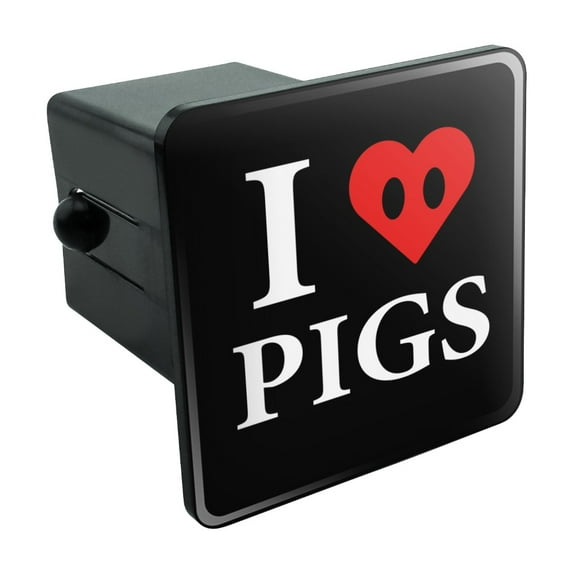 I Love Pigs Heart Snout Tow Trailer Hitch Cover Plug Insert