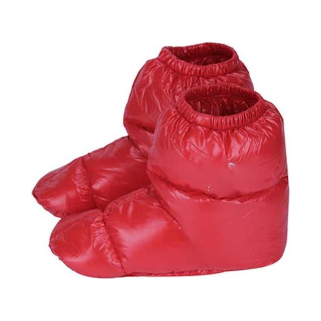Injueey Botas de pantuflas a prueba de viento, suaves, de invierno, ligeras, cálidas, para mujer, calcetines cálidos, duraderos, Suministros térmicos Rojo Tamaño M