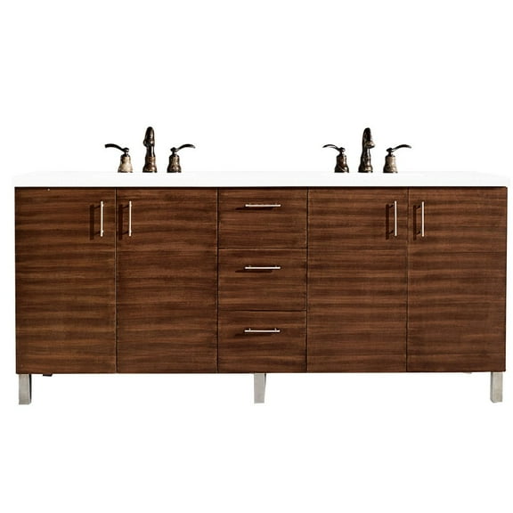 James Martin Vanities 850-V72-3Wz Metropolitan 72" Free Standing Double Basin Vanity Set -