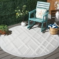 thumbnail image 2 of SAFAVIEH Cabana Tylar Diamond Indoor/Outdoor Area Rug, Ivory/Grey, 6'5" x 6'5" Round, 2 of 12