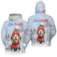 thumbnail image 3 of Hello Winter Beagle Smiling in Red Scarf Hat Welcome Christmas All Over Print 3D Hoodie Unisex Merch Hoodies Beagles Dog Lover Gifts Idea - 00017, 3 of 6