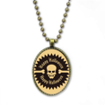thumbnail image 1 of Halloween Motif Circulaire l Collier Chaîne Vintage Pendentif Bijoux Collection, 1 of 3