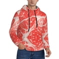 thumbnail image 2 of Salouo Beef Steaks Pattern Men's Fall Hoodie Sweatshirt,Sport Hoodie with Pockets for Men Pullover Casual Hooded Sweatshirt-XX-Large, 2 of 7