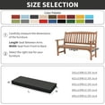 thumbnail image 4 of Kimunuk Outdoor Bench Cushions 48 x 18 x 3.5 Inch, High Density Foam Bench Seat Cushion, Porch Swing Cushion with Non-Slip Removable Cover, Black, 4 of 7