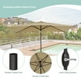 thumbnail image 5 of ACEGOSES 10x7ft Aluminum Frame Outdoor Patio Shade Market Rectangle Umbrellas with a Crank and Sturdy Ribs,Sand Brown, 5 of 9