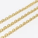 thumbnail image 1 of Iron Textured Cable Chains Unwelded with Spool Oval Golden 4x3x1mm about 32.8 Feet(10m)/roll, 1 of 2