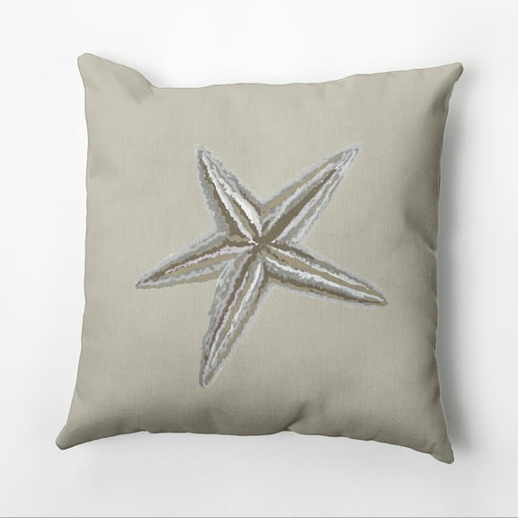 Simply Daisy 16" x 16" Polyester Decorative Outdoor Pillow, Brown (1 count)