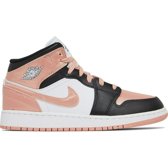 Big Kid's Jordan 1 Mid White/Lt Madder Root-Black (DM9077 108) - 6.5