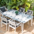 thumbnail image 2 of Blue Green Eucalyptus Leaves Table Cloths for 5 Foot Rectangle Tables, Spring Summer Botanical Patio Waterproof Elastic Fitted Tablecloths, Washable Rectangular Table Cover for Camping, 2 of 8