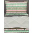 thumbnail image 3 of Christmas Comforter & Sham Bedding Set, Merry Christmas Words Xmas Ceremony Theme Design Borders, 3 pcs Duvet Set Microfiber Filling Quilt, 5 Sizes, Apple Green White, by Ambesonne, 3 of 4