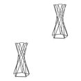 thumbnail image 2 of Bewildely Soporte de hierro para plantas de aire, diseño hueco, soporte de estilo Simple, estante para Hotel de oficina, maceta de jardinería, Negro 2piezas, 2 of 6