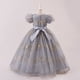thumbnail image 5 of Vestidos de Navidad para niños, vestidos de princesa, mangas de lentejuelas brillantes, vestidos de malla, vestidos de fiesta de cumpleaños para niños, vestidos de manga corta con cuello redondo, vest, 5 of 8