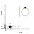 thumbnail image 5 of ANGARA Natural Bypass Pear-Shaped Blue Sapphire Ring in 14K Rose Gold for Women (Size-7x5mm) | September Birthstone, Birthday, Anniversary, Jewelry Gift for Women | Natural Blue Sapphire Ring, 5 of 9