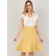 thumbnail image 2 of Top de Encaje Floral Transparente Elegante Para Mujer Allegra K Manga Corta Blanco S, 2 of 6