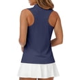 thumbnail image 6 of Hearthz Women's Sleeveless Golf Polo Shirts Quarter Zip Collared Womens Shirts Quick Dry Workout Tennis Polo Women Shirt, 6 of 8