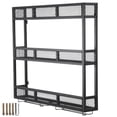 thumbnail image 2 of golytefs 39in 3-Tiers Metal Wine Rack Wall Mounted Liquor Bottle Display Shelf with Glass Holder Liquor Cabinet for Kitchen Dining Room Home Bar, 2 of 8