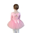thumbnail image 2 of LYMAYTER Ballet Leotards for Girls Long Sleeve Leotard Glitter Tutu Skirt Cute Ballet Practice Set 3-11Y, 2 of 8