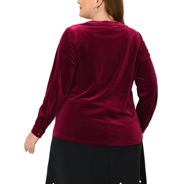 Plus size 2025 velvet shirt