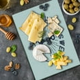 thumbnail image 5 of Anchor Cutting Board, Home Ocean Lettering on a Nautical Sketch with Worn out Background, Decorative Tempered Glass Cutting and Serving Board, Large Size, Navy Blue and White, by Ambesonne, 5 of 5