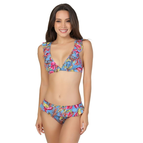 Bikini con olán en top y calzón Maré Collection D3272/ Traje de baño dama/ Secado rápido
