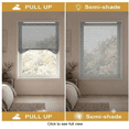 thumbnail image 3 of 2 Pzas Persianas de Ventana Plisadas de Lino Sintético sin Taladro Temporales Blinds Autoadhesivas de Papel Plisado Blinds Corte Libre Tamaño 50% Persianas de Filtrado de Luz (Gris Claro, 47" An x, 3 of 9