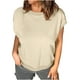 thumbnail image 2 of Tops formales,Suéter informal de mujer con parches de color liso, blusa de manga larga y cuello redondo, poliéster, ligero y cómodo, ideal para el hogar, sopatenor, 2 of 9