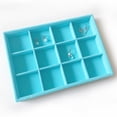 thumbnail image 1 of Bandeja organizadora de joyas de apilable, insertos de almacenamiento de joyas soporte de pendientes caja de caja de collar rejilla 12 cuadrícula Fernando reloj organizador cajón, 1 of 8