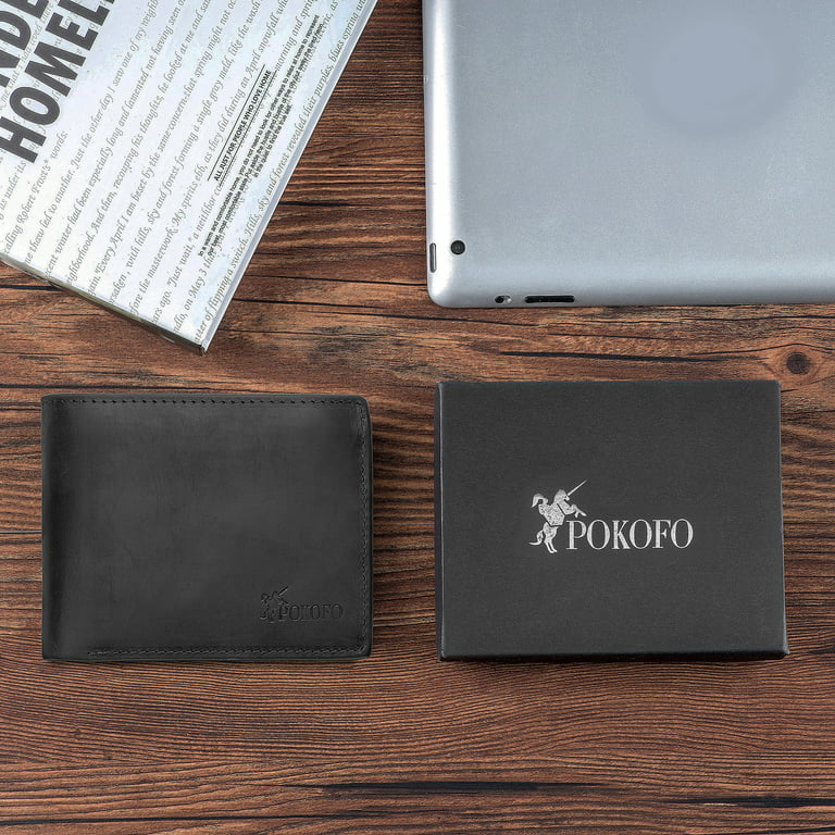 POKOFO Men's RFID Blocking Bifold Wallet