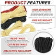 thumbnail image 3 of Uxcell 30Ft Braided Paracord Line, 300lb 1.5mm Diameter Multipurpose Utility Cord Rope Wind Chime String Kite Line Flame Resistant for Camping, Hot Air Balloon, Outdoor Survival, Black, 3 of 5