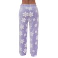 thumbnail image 3 of Just Love Fleece Pajama Pants for Women Sleepwear PJs (Embossed Snowflake - Lilac, Small), 3 of 3