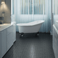 thumbnail image 2 of 12 x 12 Inch Interlocking Deck Tiles, Plastic Waterproof All Weather Anti-Slip Bathroom Shower Balcony Porch Strong, Pebble Stone Pattern Pack of 12, Black, 2 of 9