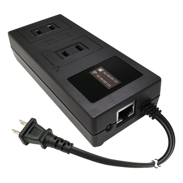 ezOutlet5-2R - Dual Outlet Internet Enabled IP & WiFi Remote Power Switch with Automatic Reboot - iOS | Android | Cloud | 2 Web Controllable AC Power