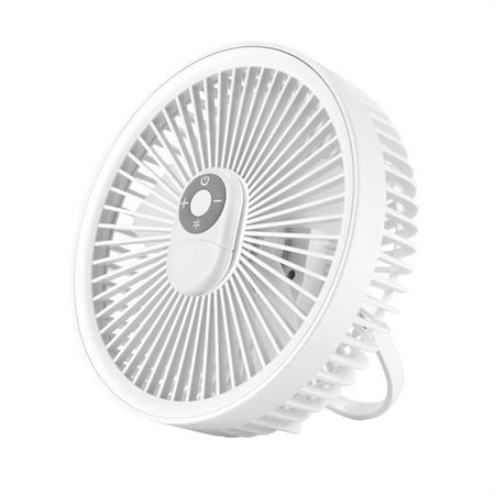 

Portable USB Desk Fan Small Wall Mounted Fan With Light Adjust Wind Speed At Will Quiet Fan For Bedroom/Outdoor/Travel/Camping/Office-A