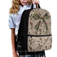thumbnail image 2 of Pzuqiu Mallard Duck Camo Bow School Backpack Set for Girls 8-10 with Lunch Box,Water Bottle Holder,Pencil Bag & Keychain Set of 5,17 Inch Lightweight Bookbag for 2nd-4th Grade, Back to School Gifts, 2 of 6