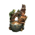 thumbnail image 3 of LuxenHome Resin Frogs and Tree Outdoor Fountain, 3 of 7