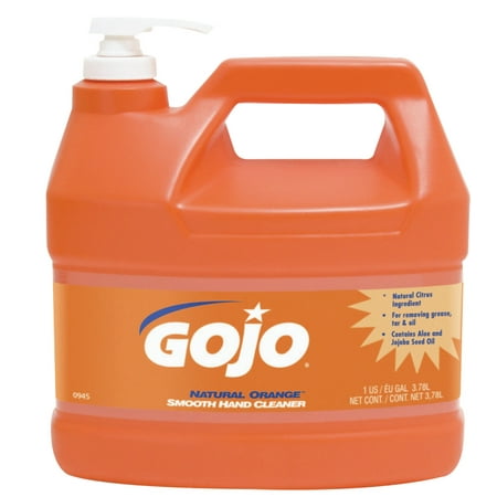 Hand Cleaners Natural - Gojo Natural Orange Smooth Hand Cleaners, Citrus, Bottle w/Pump, 1 gal