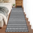 thumbnail image 1 of Garvee 2'x6' Runner Rugs Boho Moroccan Rug, Machine Washable Rug Floral Print Neutral Rug for Entryway Kitchen Hallway Home Decor, Non Slip Floor Indoor Carpet, Black, 1 of 8