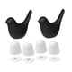 thumbnail image 3 of 2 fundas de cerámica para asiento de inodoro con forma de pájaro. Decoración creativa para el baño. Fáciles de instalar. Negro, 3 of 9