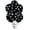 Black/White, variant on PMU Polka Dot Balloons PartyTex 11 Inch Premium Red with All-Over print White Dots Pkg/12