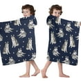thumbnail image 4 of Siberian Husky Hooded Bath Towel，50"x30" for Ages 3 To 12 Kids, Quick Dry Lightweight Soft Microfiber Hood Beach Towel Cover Up for Kids, 4 of 7
