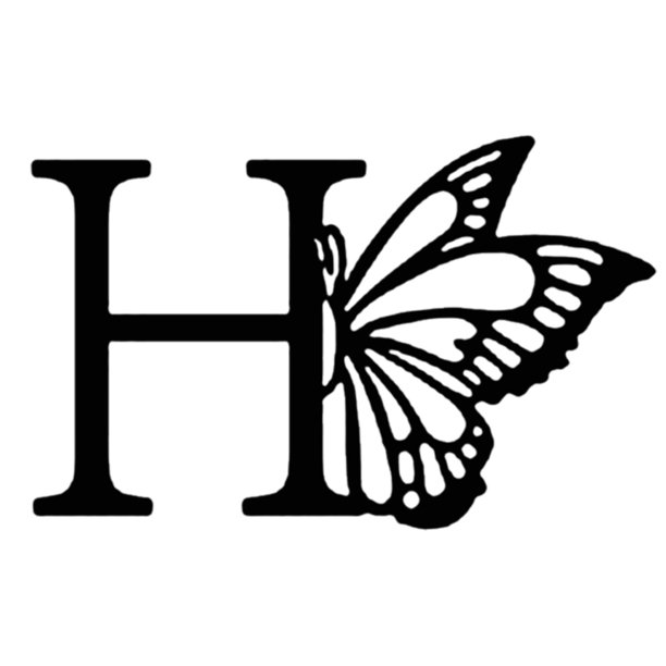 Letrero Metálico Con Forma De Mariposa Letrero Con Letras Letrero Con Monograma Letrero Metálico Con Letras Decoración De Habitaciones Letrero Con Mariposa Regalo