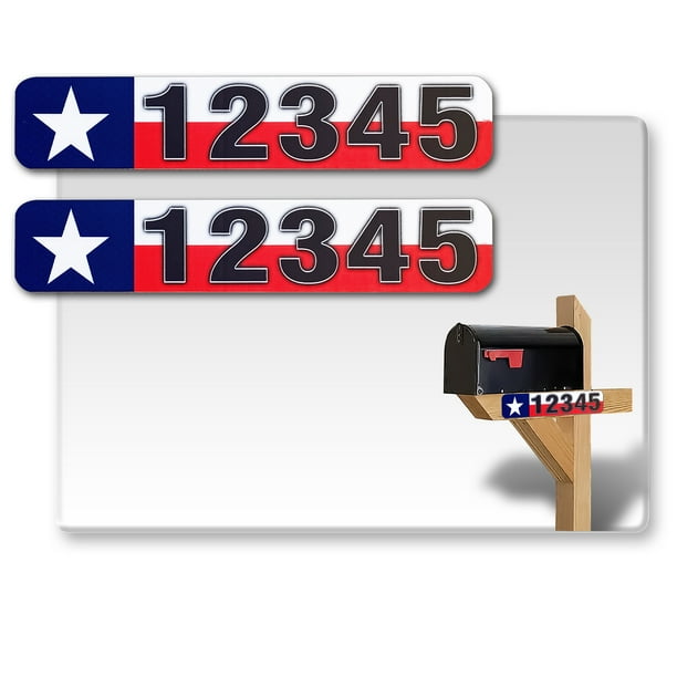 2 Pack Customized Horizontal 911 Mailbox Address Numbers Stickers