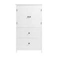 thumbnail image 7 of GDF Studio 23.6" Bathroom Storage Cabinet with 2 Doors, 2 Drawers, Adjustable Shelf, MDF Board, White, 7 of 7