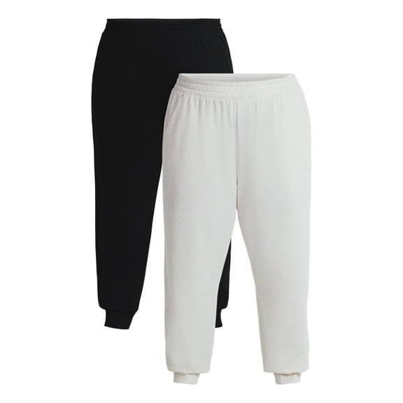 Athletic Works Women's Plus 2-Pack Super Soft Jogger, Sizes 1X-4X