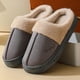 thumbnail image 3 of Zapatillas de algodón para mujer, antideslizantes, con parte inferior plana, a la moda, simples y cálidas, para otoño e invierno, 3 of 5