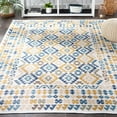 thumbnail image 2 of SAFAVIEH Sunrise Wade Geometric Reversible Indoor/Outdoor Area Rug, Ivory/Blue Gold, 5'3" x 7'7", 2 of 9
