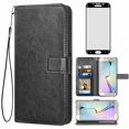 thumbnail image 1 of Mobile Phone Cover for Samsung S6 Edge Plus, Cover Premium Pu Leather Tpu Flip Cover Magnetic Closure Card Compartment Stand Function Wallet with Lanyard Protective Cover, 1 of 6