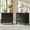 Charcoal, variant on 27" Traditional 3 Drawers Solid wood End Table with Charging Station Walnut