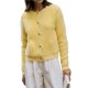 thumbnail image 3 of Cárdigan Informal de Mujer, Cuello Redondo, Estilo Holgado y Relajado, Tejido de Punto, Ideal para Salir. Amarillo Talla Única, 3 of 10