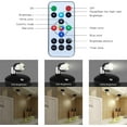 thumbnail image 3 of xianlin-Wireless Spotlight Battery Operated Spot Light Up Lights Indoor Mini Accent Lights Dimmable Art Lights LED Spotlights with Remote Stick on Anywhere Rotatable Wall Light, 3 of 4
